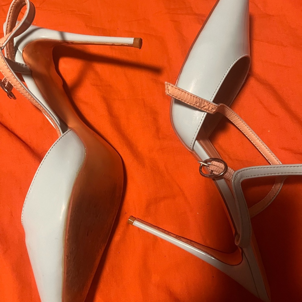 FSJ Sky Blue and Tan Heels